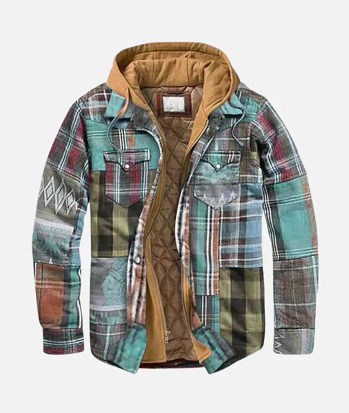 Darwin | Stylish Patchwork Plaid Jacket