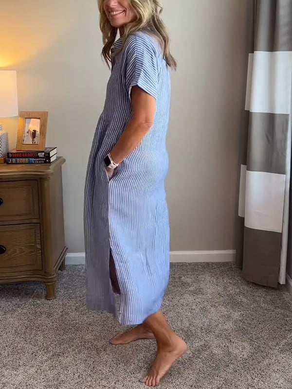 Amber | Elegant Striped Dress