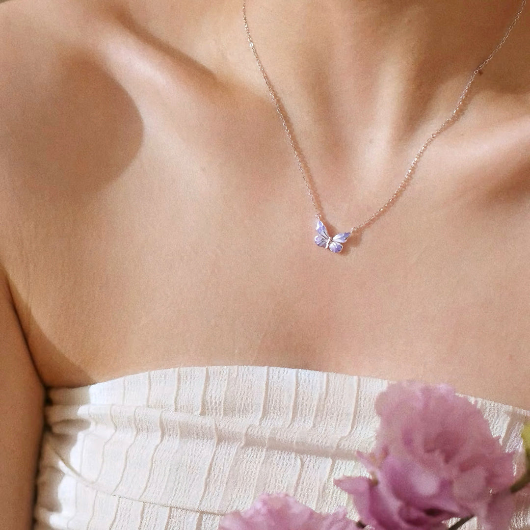 [Limited Edition] Luminous Dream Purple Butterfly Necklace