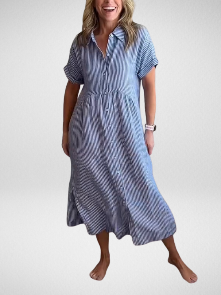 Amber | Elegant Striped Dress