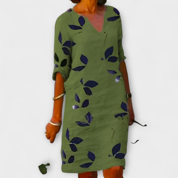 Sofia | Leaf Print Dress
